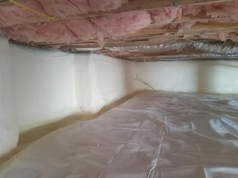 Crawl space encapsulation with closed-cell spray foam for Spray Foam Roofing in New Scotland